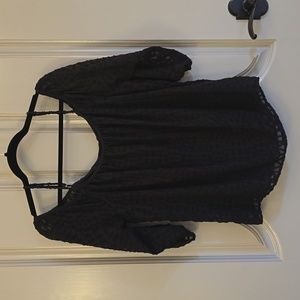 #3 Off-the-shoulder Black Blouse
